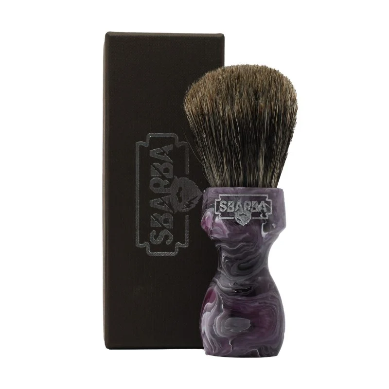 Pennello da Barba Elegante Magenta Misto Cavallo e Tasso XB - Sbarba