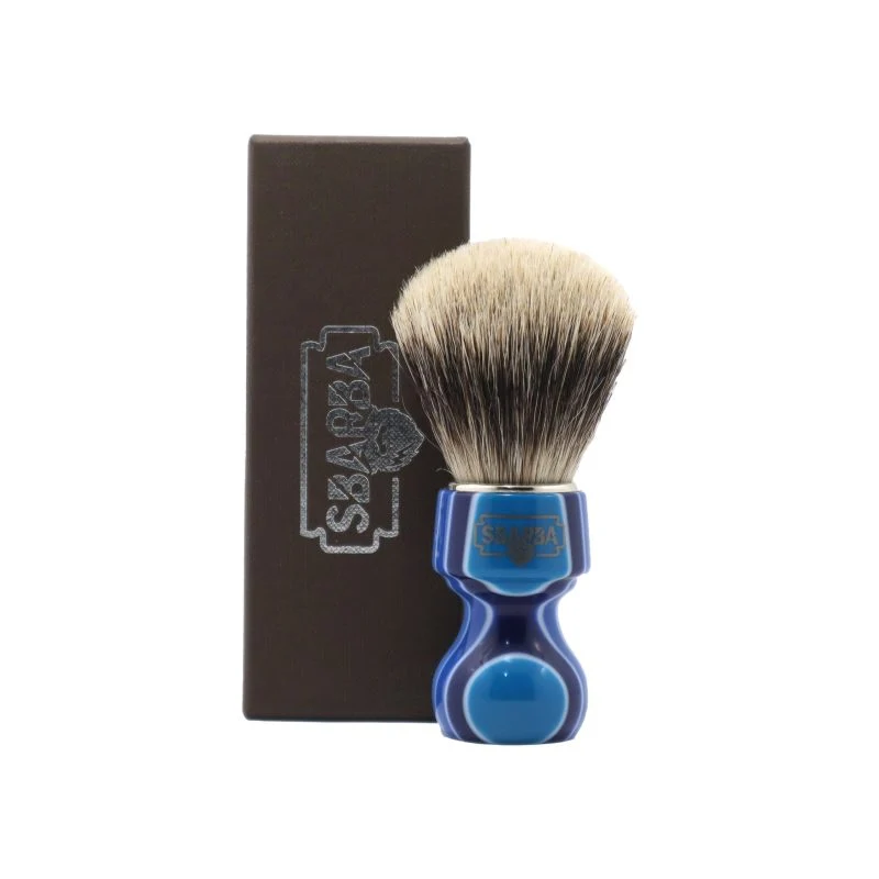 Pennello da Barba Nobile Blu Sfumato Two Band - Sbarba