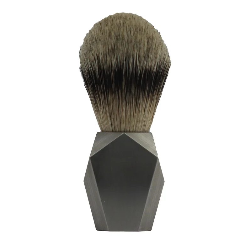 Pennello da Barba Rex Deco Stainless Silvertip