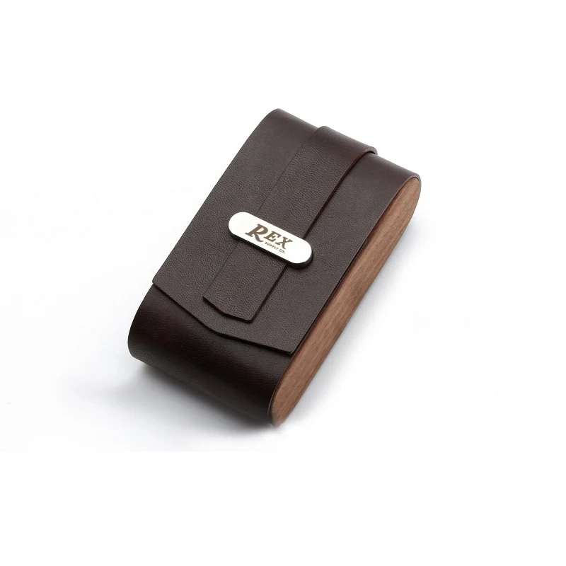 Custodia Rex in Pelle e Legno di Noce