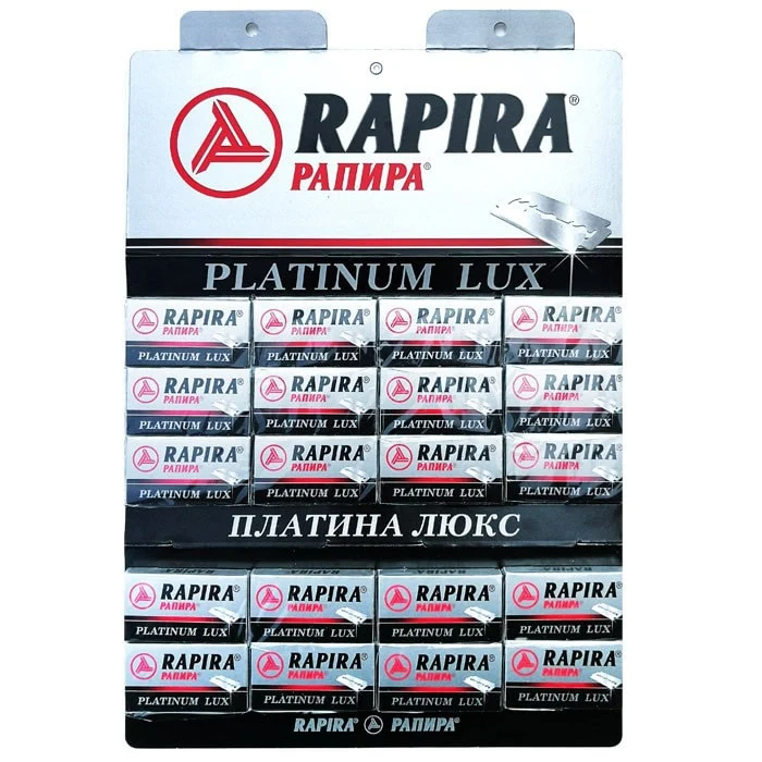 Lamette da Barba Rapira Platinum Lux 100pz