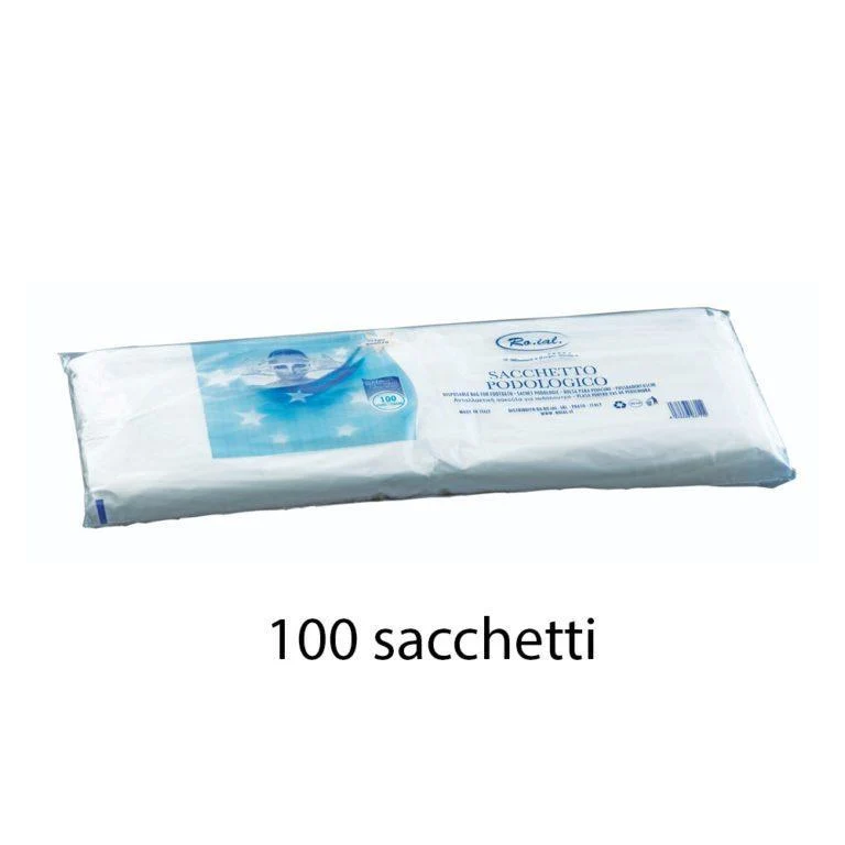 Sacchetto podologico per vasca pedicure 100 pz 47x45x36 cm ROIAL per estetista nail art pedicure spa
