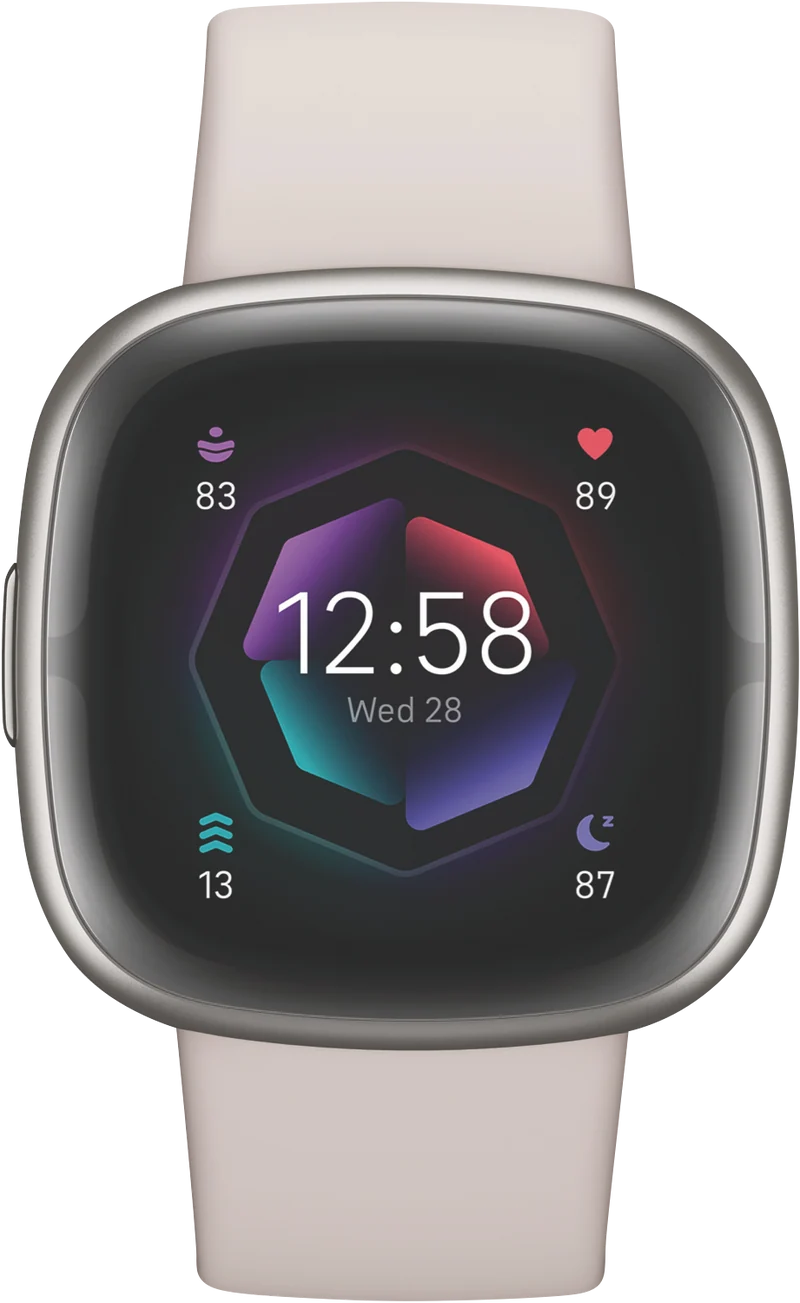 Fitbit Sense 2 Lunar White/Platinum Aluminium