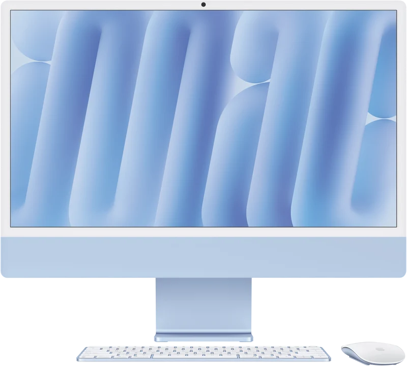 Apple iMac 24" Retina 4.5K Display with M4 chip 10-core GPU 16GB 256GB - Blue